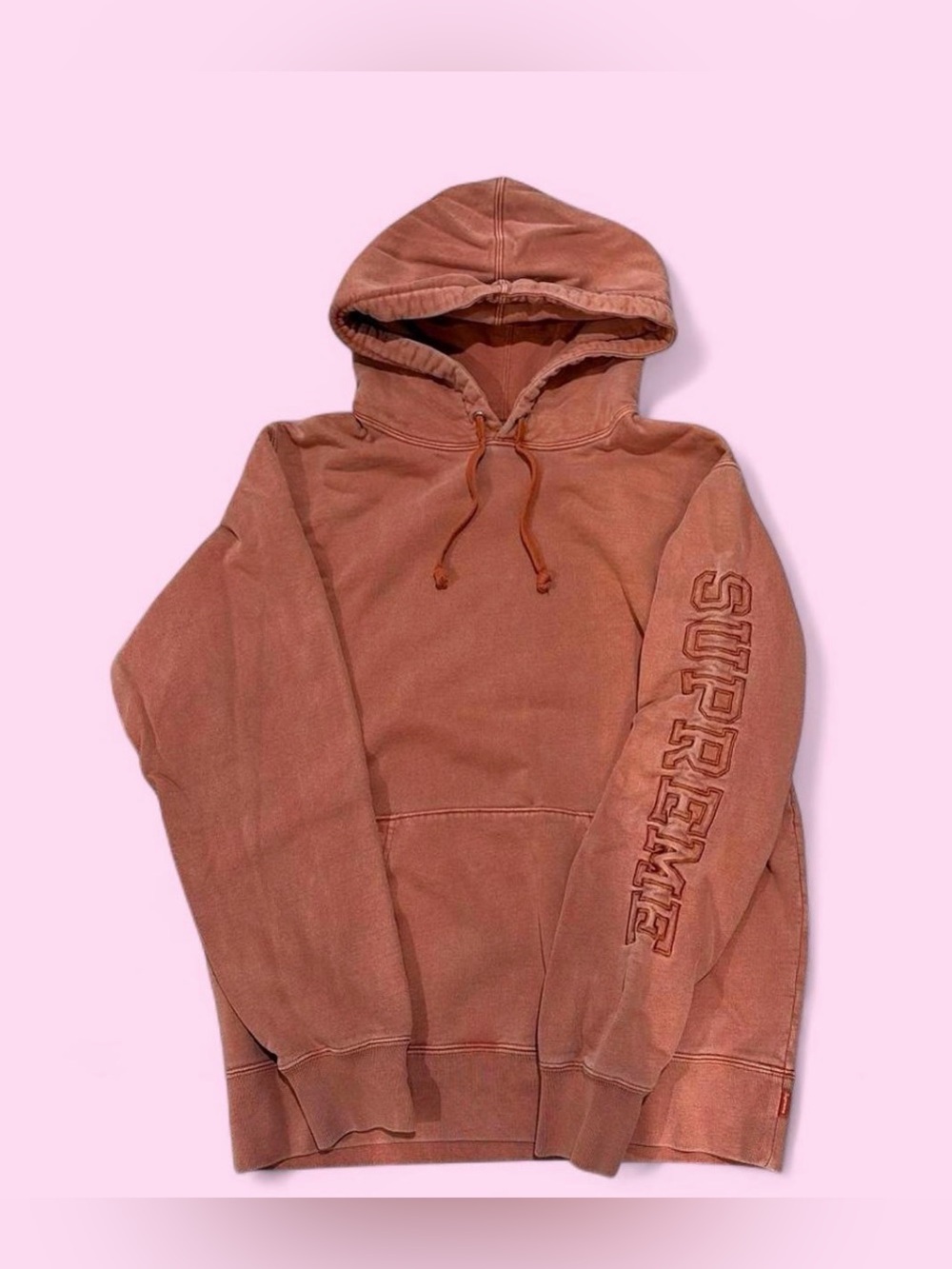 Supreme Men's Hooded Sweatshirt in Washed Rust